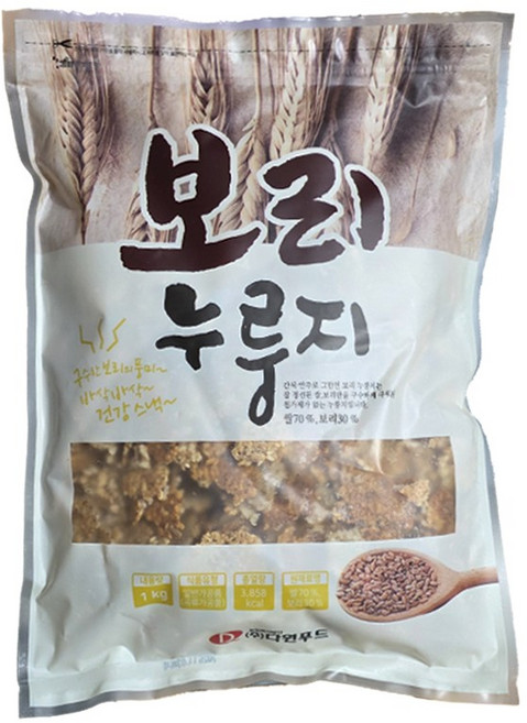 청은 보리누룽지, 1kg, 2개