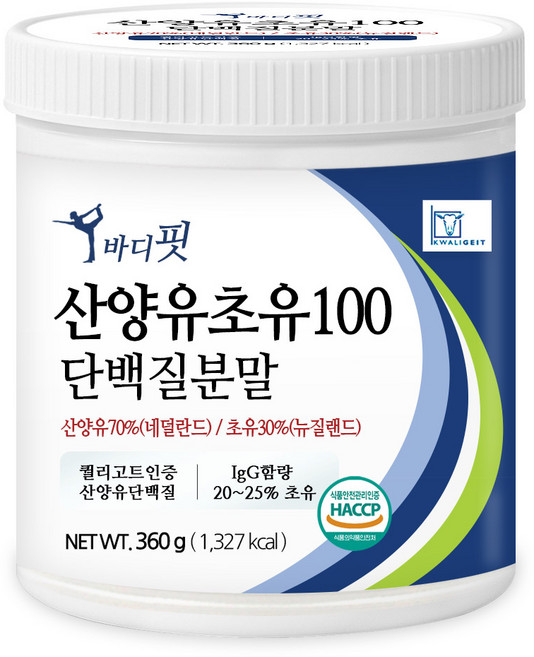 푸른들판 산양유 초유 100% 단백질 분말 무첨가 산양 초유 프로틴 HACCP, 360g, 1개