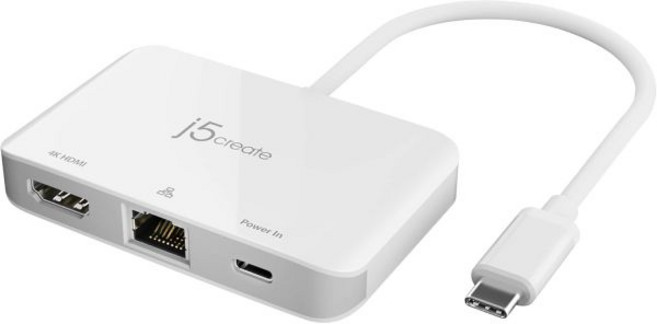 j5create USB 타입 C to 4K HDMI 기가비트 이더넷 PD 100W 패스스루 충전 지원 맥북 프로 에어 크롬북 서피스 태블릿 USBC 노트북용 JCA351, j5create USB 타입 C to 4K HDMI 기