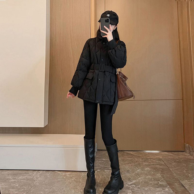 다운패딩 조거 슬림 코트 캐주얼 여성 심플 다운 롱패딩 경량패딩 점퍼 웰론패딩 슬림핏 오버핏 겨울여성패딩 여성야상 퀄팅 깔깔이 노카라 아우터 WAWAMIYA