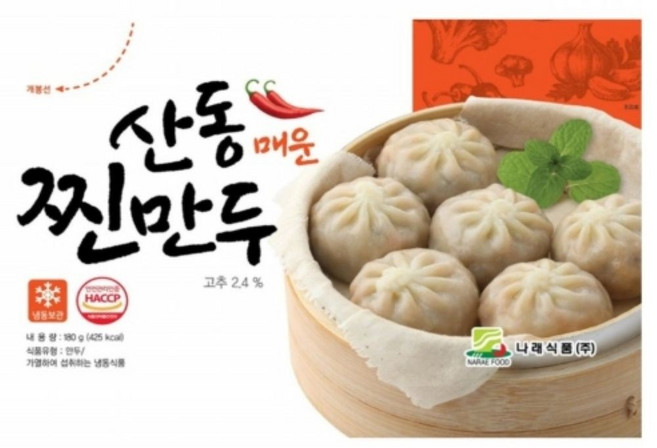 산동 매운 포자찐만두, 180g, 10개