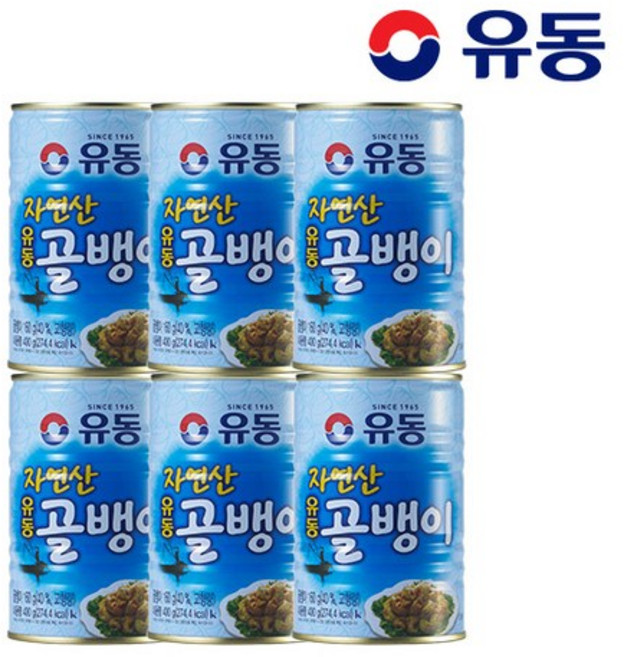 유동 [유동] 자연산골뱅이 400g x 6개 + 골뱅이 무침양념 70g 증정