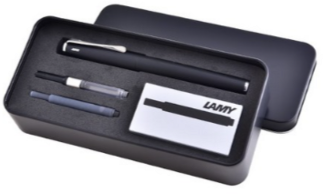 라미 만년필 스튜디오 프리미엄 실속세트, EF, 블랙