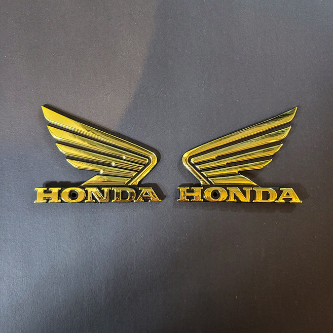 혼다 엠블럼 크롬 스티커 날개, 1개, 골드