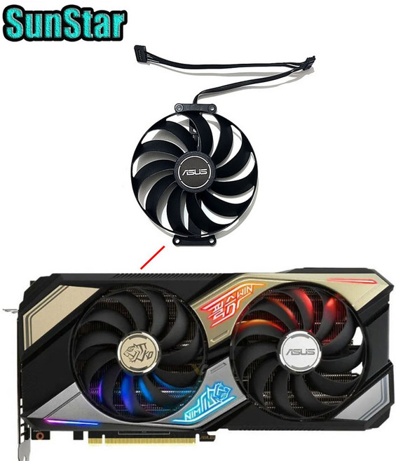 새로운 FDC10U12S9-C T 129215 SU CF1010U12S 7PIN 95MM 비디오 카드 냉각 팬 ASUS KO RTX 3070 RTX 3060 TI RTX 3060, FAN-A