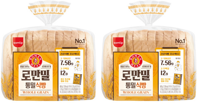 삼립 로만밀통밀식빵, 840g, 1개