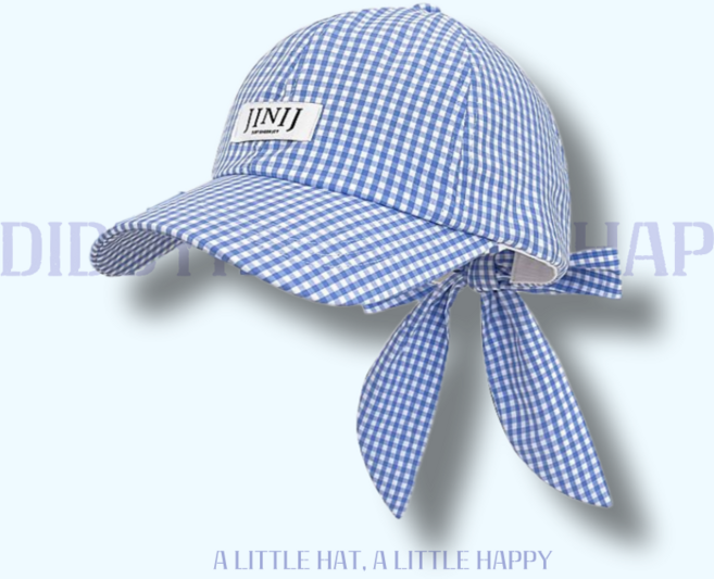 디디햅 여성캡모자 포니테일홀 깅엄체크 코튼 야구모자 물놀이 볼캡 HCAS-CW012