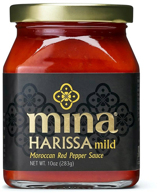 핫소스 할랄 소스 미나 하리사 마일드 홈스타일 모로코 고추 페이스트 10온스 탱글탱글 트위스트가 들어 시즈닝으로 감각 자극하세요, 10 Ounce (Pack of 1), 283g, 1개