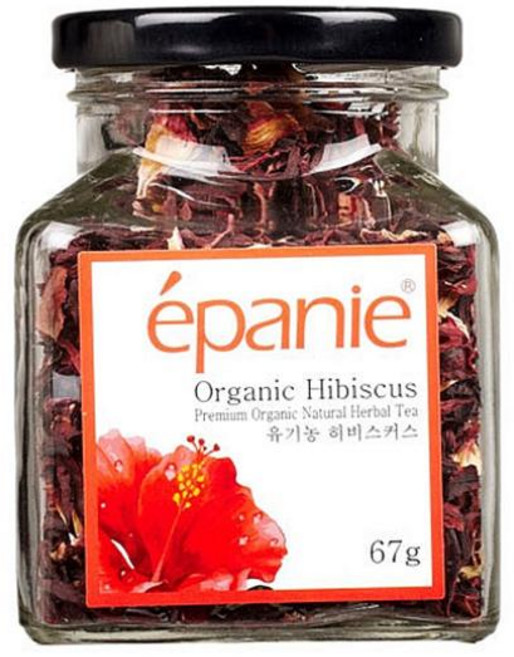 (에빠니) 유기농 히비스커스 허브차 유리병 대 67g 하이비스커스 Hibiscus, 1개