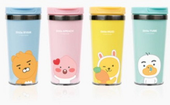 카카오프렌즈 리틀프렌즈 그래픽 스텐 텀블러 스텐물병 스텐텀블러, 라이언