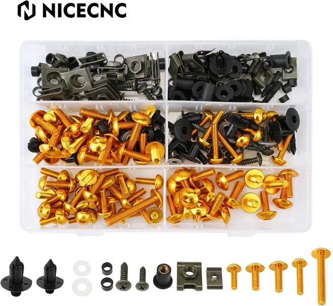 253pcs 오토바이 페어링 볼트 키트 BMW S1000RR S 1000 RR 2009 2010 2011 2012 2013 2014 2015 2016 2017, 04 금, 01 빠른
