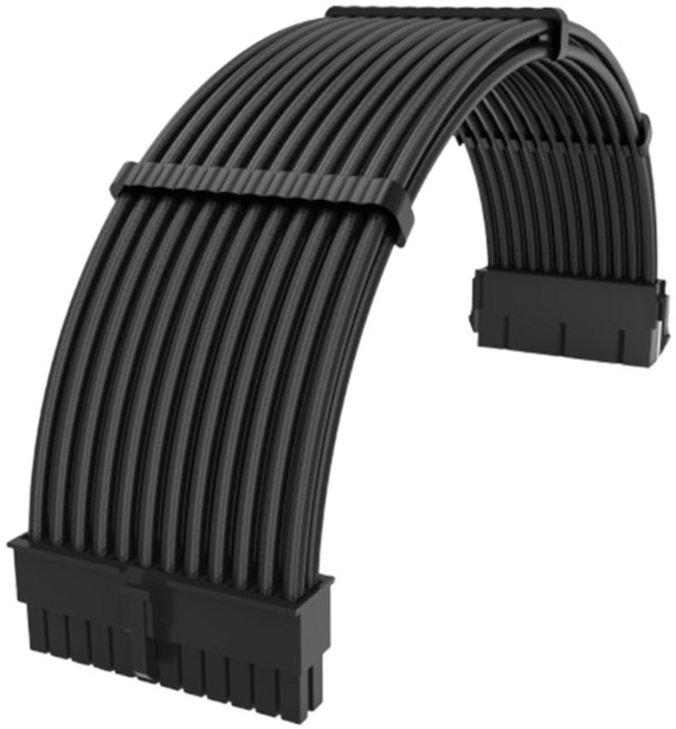 SGMK 슬리빙 케이블 메인보드 24핀 연장 블랙, 30cm, 1개