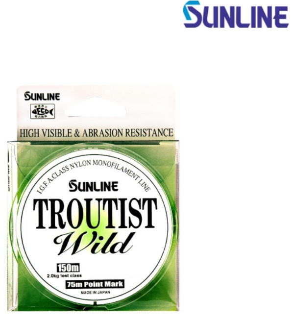 선라인 트라우티스트 와일드 나일론 150M HG 16lb 4호, 16lb4호-609000, 1개