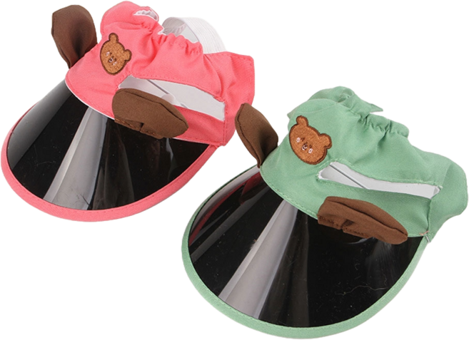 하니펫 반려동물 자외선차단 곰돌이 썬캡, 1개, 그린