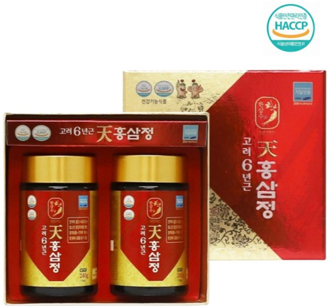 한삼수 고려 6년근 천홍삼정 2p, 1세트, 480g