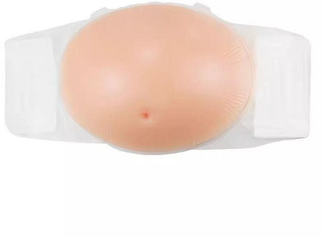 임산부체험 실리콘 산모배 가짜 복대 모형 2-3개월 소품 만삭 통기성 스판 벨트 2-3개월