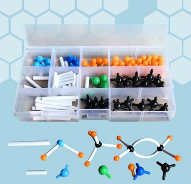 컬러 원자모형 스틱 분자모형 만들기 세트 분자구조 도구 구조 화학식 돌봄 배열 결정