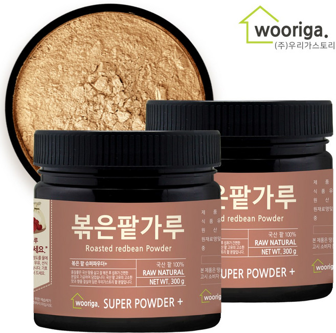 우리가스토리 국산 볶은 팥가루 300g2통 팥분말, 300g, 2개