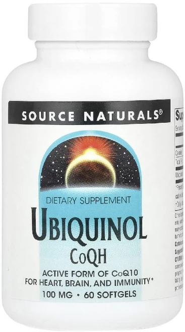 소스내추럴스 유비퀴놀 100mg Ubiquinol CoQH 소프트젤 60정, 60 개, 1개 - 쿠팡