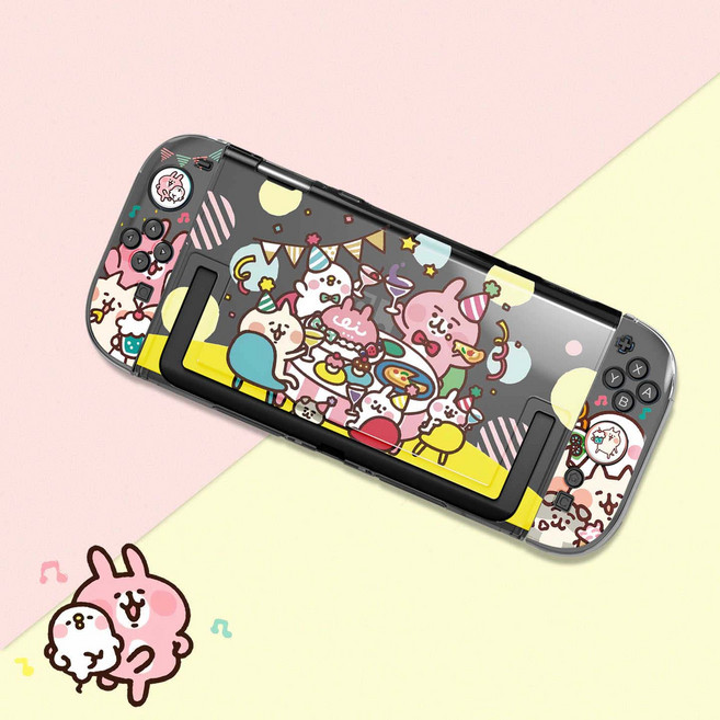 피스케 우사기 파티 래빗 닌텐도 스위치2 2세대 케이스 커버 악세사리, 스위치2+조이콘캡