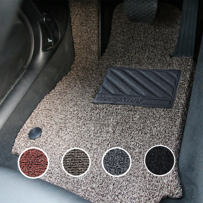 홍카이브 차량용 1+2열 코일매트 카매트 제네시스 쿠페 BH DH G70 G80 G90 EQ900, 브라운, EQ900 5인승(4륜)