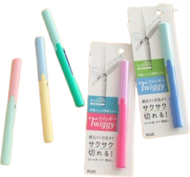 PLUS 普樂士 SC-130P, 1個, (黃藍)34-574攜帶式筆型剪刀