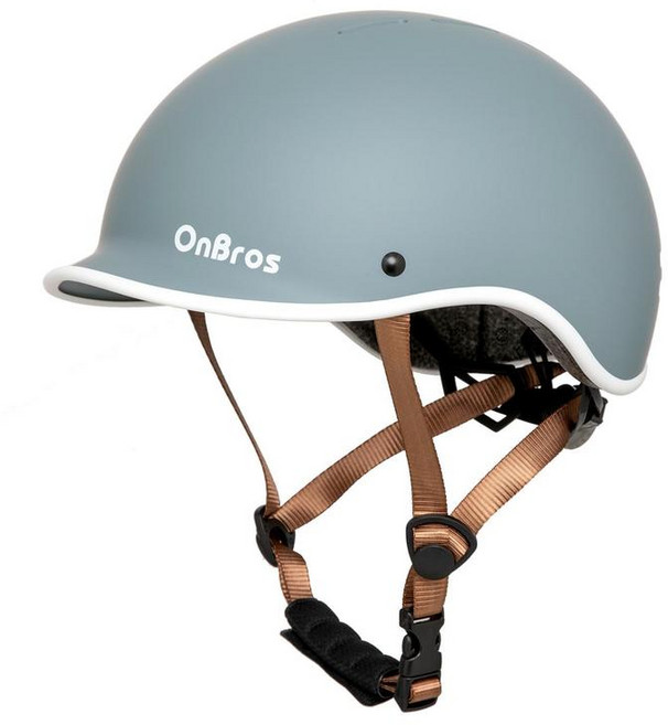 OnBros 腳踏車頭盔 戶外公路通勤 滑板運動騎行, 灰色, 1個