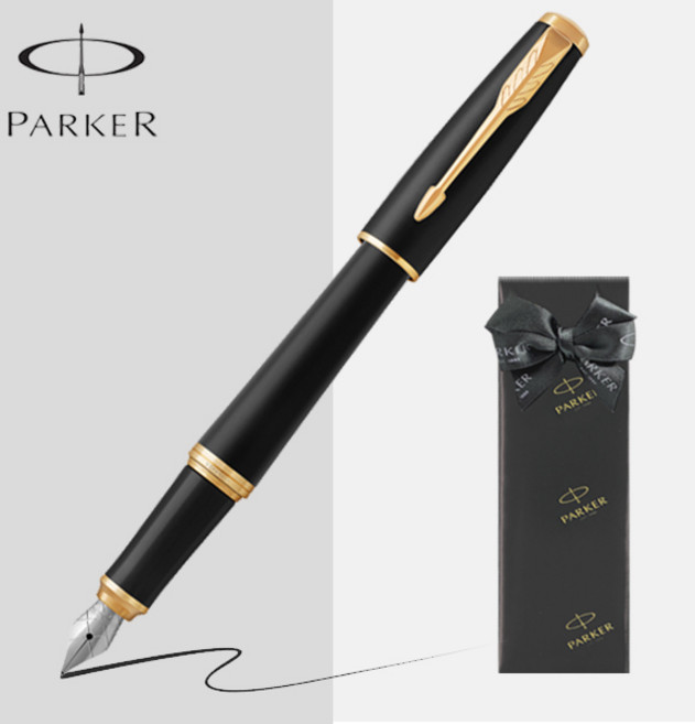 파카 만년필 어번 코어 뮤티드 [무료선물포장], 매트 블랙 GT, F촉(보통촉)