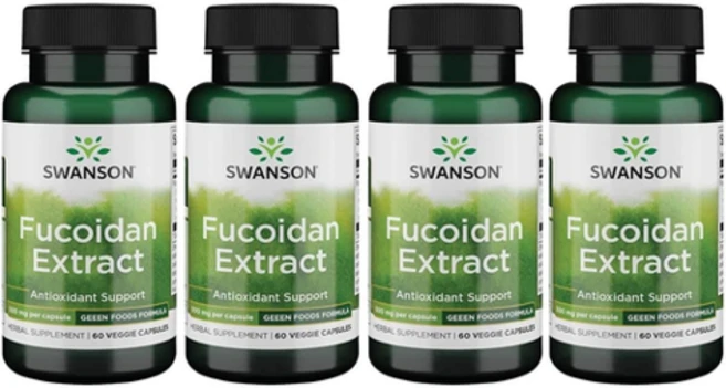 스완슨 후코이단 추출물 60개 4팩 Swanson Fucoidan, 60정 - 쿠팡