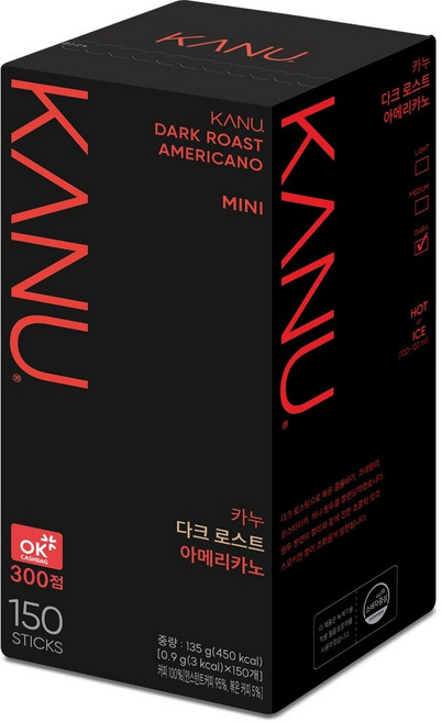 맥심 카누 다크미니 150T, 1개, 150개입, 900mg