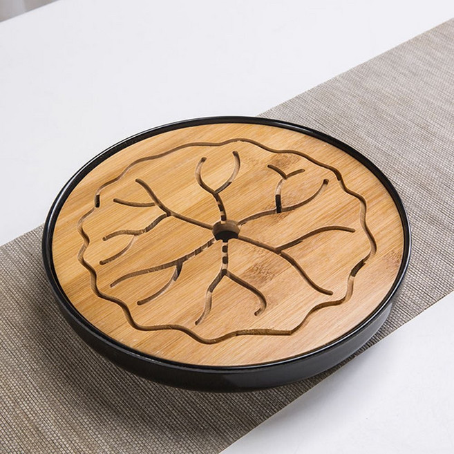 티앤차 연잎 다기트레이 차판 퇴수기 다도 찻상 ths+68689DM