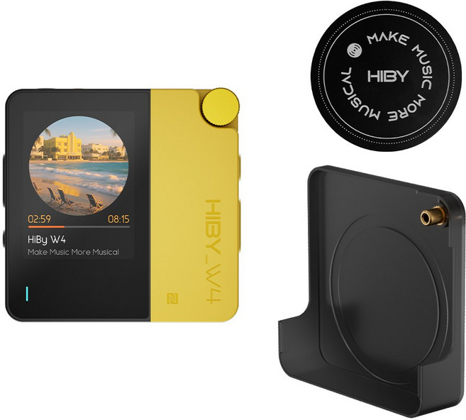 HIBY W4 5MM 4MM USB HIFI CARPLAY DAC 오디오 DSD512 블루투스 LDAC AC7923B 무선 QCC5181 CS43198, W4 Yellow