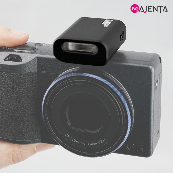 리플렉스랩 미니 카메라 플래시 스트로브 GR4 GR3 GR3X GR2, 1개, 강화플라스틱(블랙)