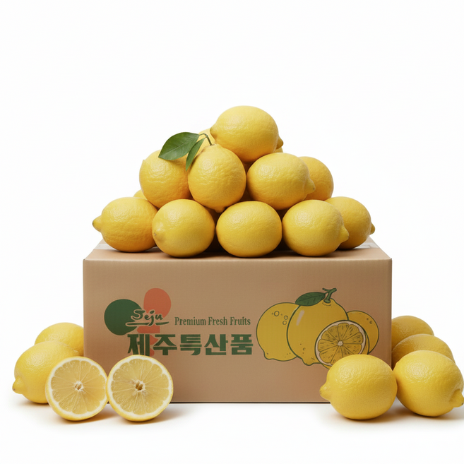 [제주직송] 제주레몬 무왁스 무착색 무제초제, 1박스, 3kg (못난이)