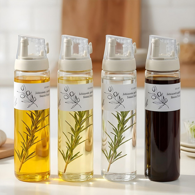 마치홈 원터치 밀폐 실드 오일병 4P, 1세트, 500ml