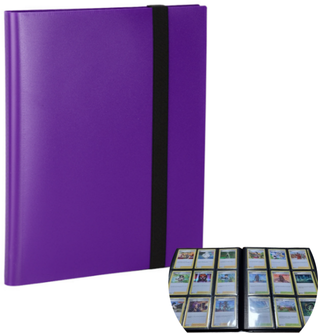 바실리스크 9포켓 360장 수납 PP 앨범 바인더, 퍼플, 1개