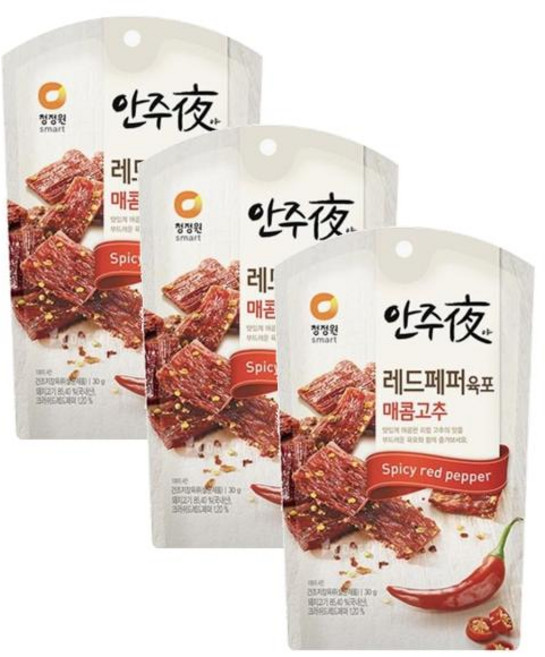 청정원 안주夜 레드페퍼육포, 30g, 1개
