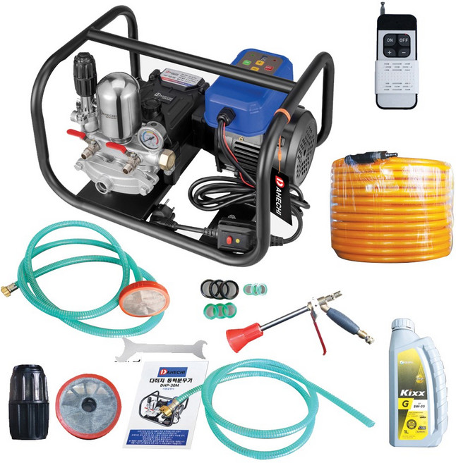 대원 다히치 모터 직결식 동력분무기 DHP-30M(리모컨 호스 30M 포함) 농약분무기 세차 건설현장 분사기 고압세척기, 1개