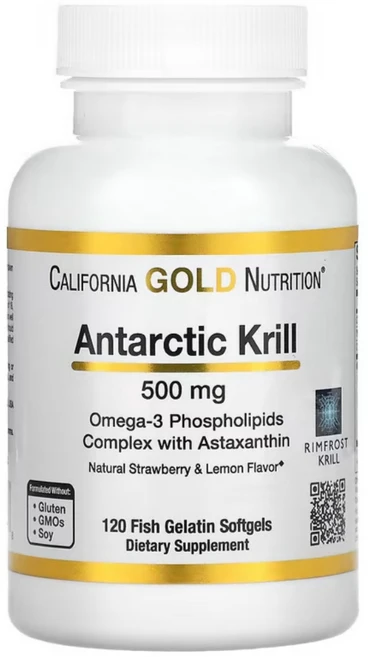 캘리포니아골드뉴트리션 앤타틱 크릴 남극 크릴 Antartic Krill 500mg 120정, 1개 - 쿠팡