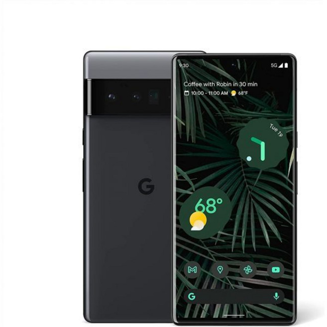 구글 픽셀 6 프로 5G 미국 버전 128GB 스톰블랙 잠금 해제 리퍼비시, Stormy Black, Unlocked + Renewed