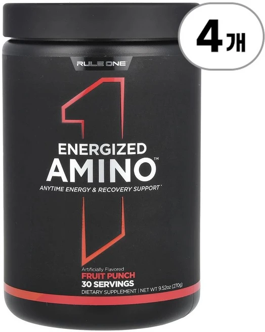룰원 프로틴 에너자이즈드 아미노 후르츠 펀치 Rule One Proteins Energized Amino Fruit Punch 270g, 4개 - 쿠팡