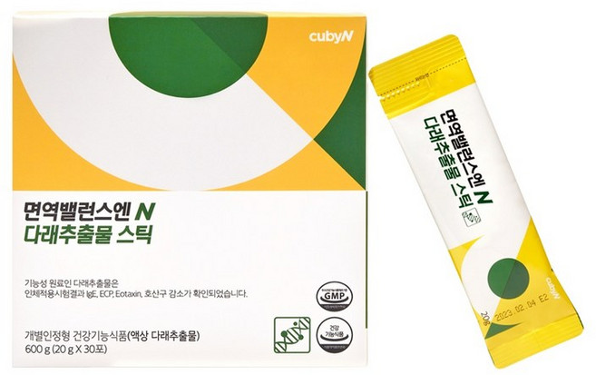 큐비앤 면역밸런스엔 다래추출물 스틱 20g x 30포, 30개