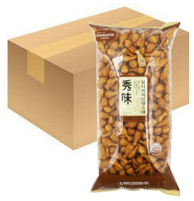 스위티코리아 닭다리치킨맛스낵 900g 4개입 1박스 무, 4개, 1kg