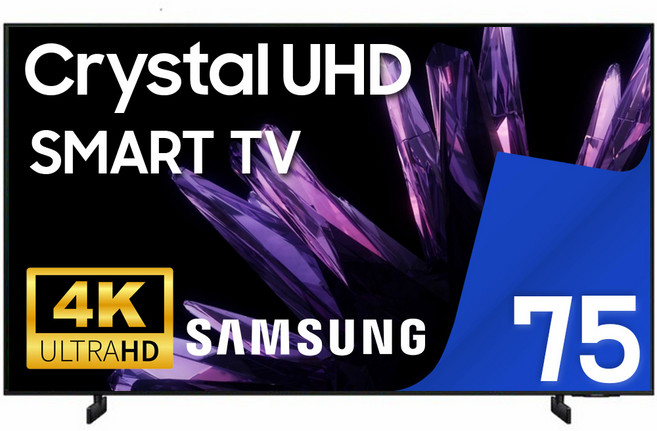 삼성 TV 75CU8000 크리스탈 UHD 4K 189cm(75인치) LED 스마트 티비 유튜브 넷플릭스 디즈니 미러링, 방문설치, 벽걸이형, 75인치