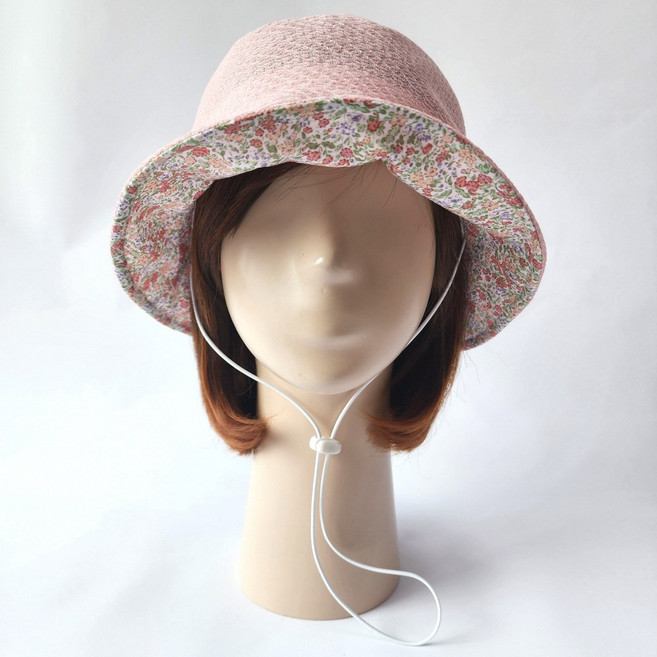 강록이네 가벼운 봄 여름 목끈 엄마모자 국산 선물용모자