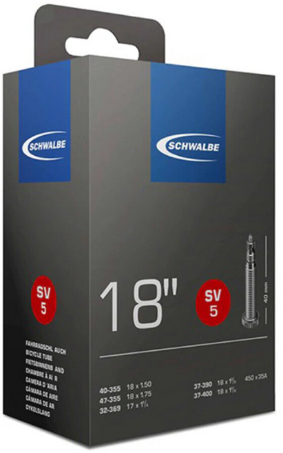 슈발베 SV5 자전거 18인치 튜브 (프레스타), 1개