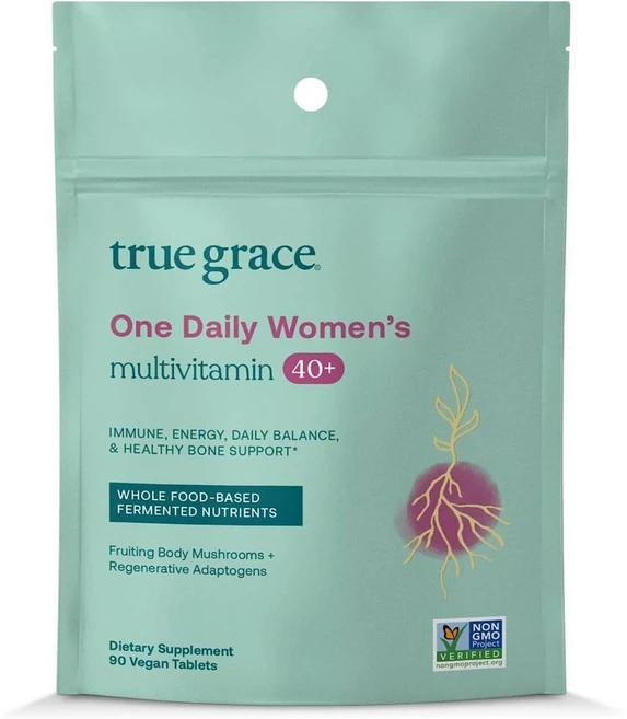 트루그레이스 40세이상 여성 원데일리 멀티비타민 미네랄 True Grace One Daily Women Multivitamin, 1개, 90정 - 쿠팡