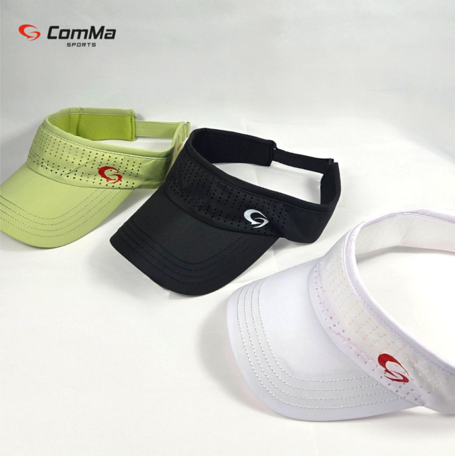 ComMa NEVER GIVE UP 러닝 테니스 바이저 썬캡