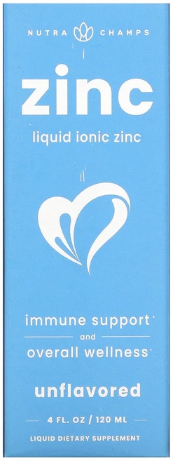 뉴트라챔프 아연 액상 아이오닉 무맛 4 fl oz (120 ml), 5병 - 쿠팡