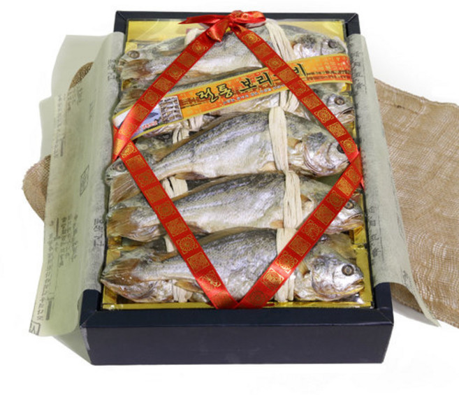 영광법성포 보리굴비 원물 선물용 세트 31cm 10미 다시팩 녹차가루 증정 가락시장도매 힘바다 가락금호상회
